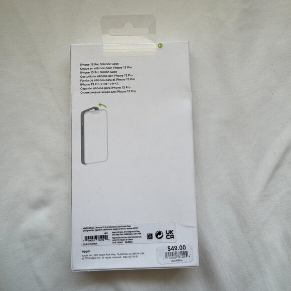 NWT, Apple iPhone 13 Pro Silicone Case with MagSafe - Chalk Pink / Light Pink - Picture 8 of 11